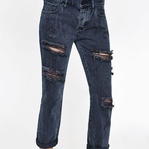 BRAND NEW BLACK RIPPED JEANS